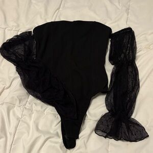 Missguided, black bodysuit, size 6